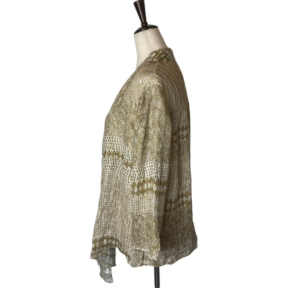 Unworn!! Chico's Metallic Patchwork Lightweight L… - image 3